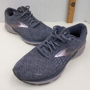 Brooks Adrenaline 21 Shoes Women's 9.5 D Gray Purple Running Walking Athleisure